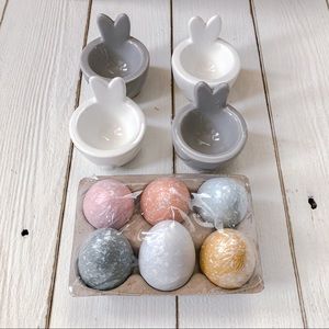 NWT Target BP Set of 4 Egg Holders and 6 Wood Eggs